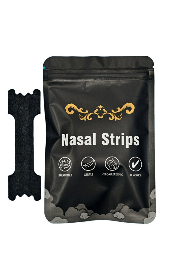 Black 30Pcs New Hypoallergenic Nose Strips Non-Invasive Breathable Breath Nasal Strips Nasal Congest