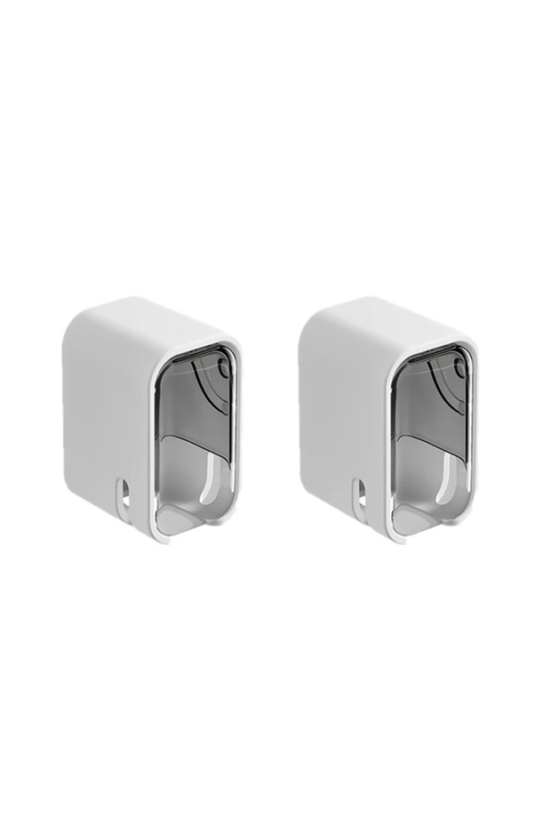 2PCS Gray sf 2PCS Toothbrush Holder Flip-top Wall Mounted Toothbrush Rack Dustproof Toothbrush Stora