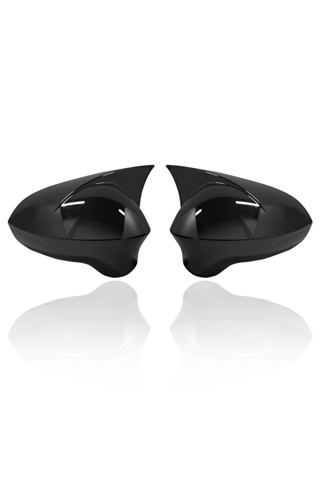ABS Black Glossy Black / Carbon Fiber Rearview Wing Mirror Covers Caps For Seat Leon MK2 1P Ibiza MK