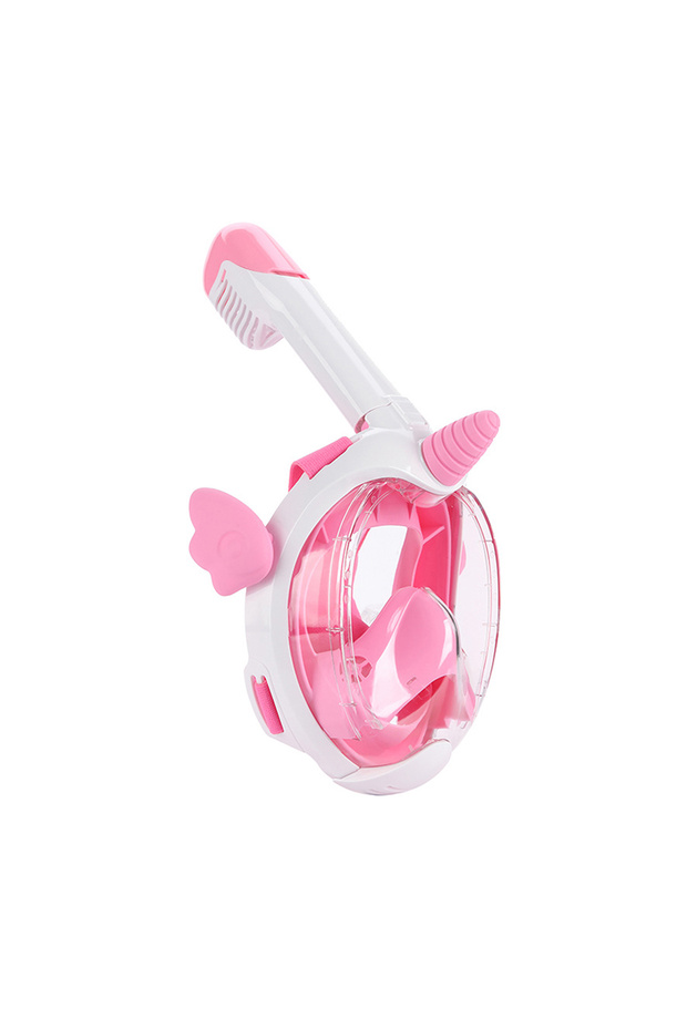Pink Kids Unicorn Snorkel Mask Full Dry Anti Fog Waterproof With Advanced Respiratory System Diving
