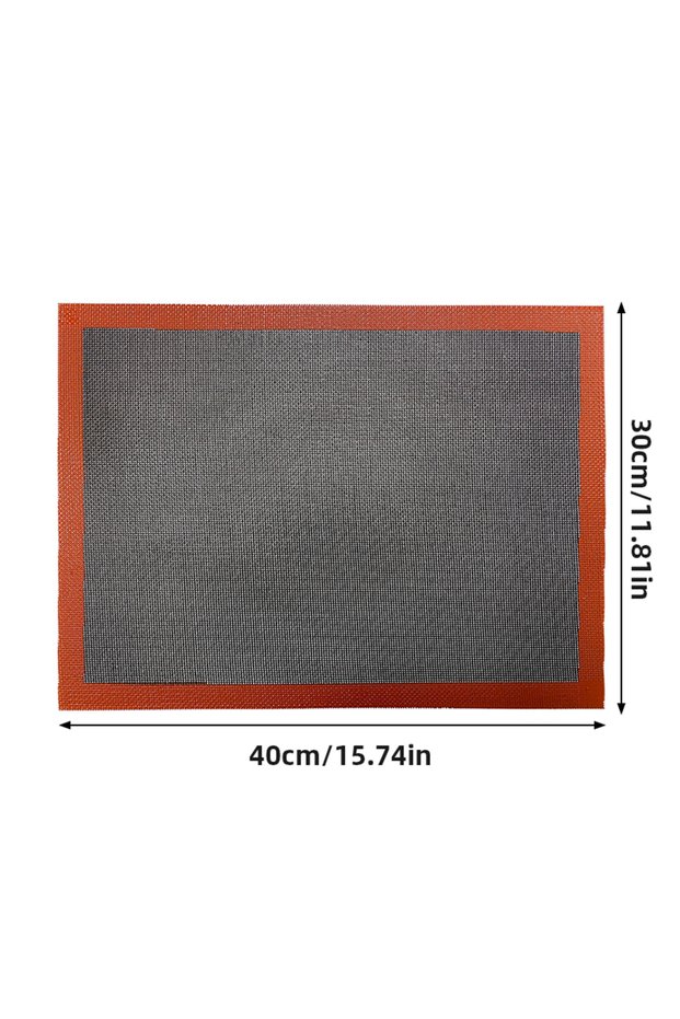 Black 30X40cm Silicone Grill Mat Baking Tray Breathable Cookie Bread Mat Oven Microwave High Tempera