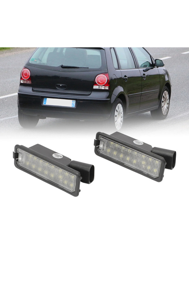 2 PCS White LED Number License Plate Light Lamp For Golf 4 IV 5V 6 VI 7VII Polo III IV V P.assat B7