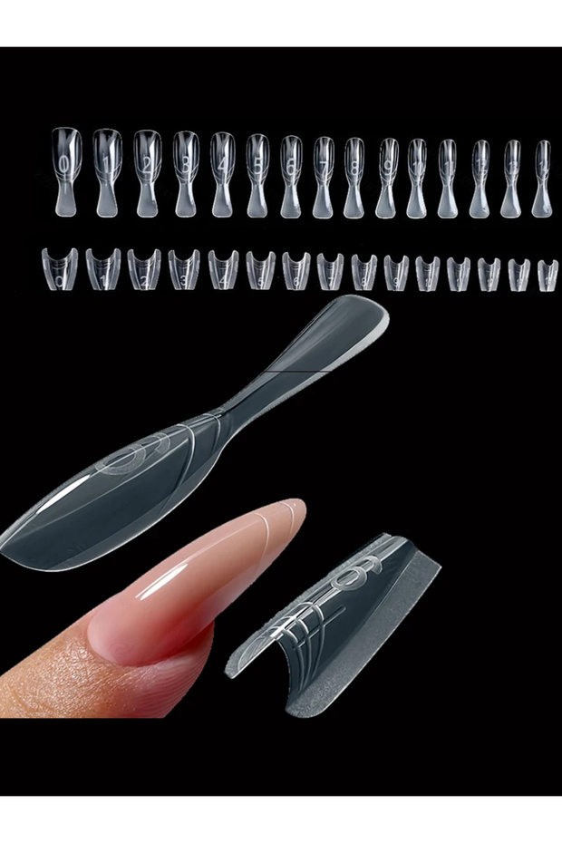 240 Short Discs 240 Pieces of Dual-Form Nail Forms - Nail Molds, Can Quickly Extend Nails, No Paper