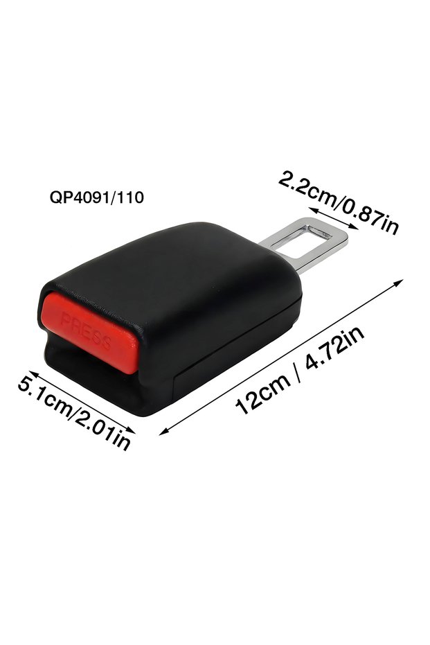 QP5490 12cm Car Seat Belt Buckle Car Seat Safety Belt Extender Clip Extension Auto Fasteners Buckle