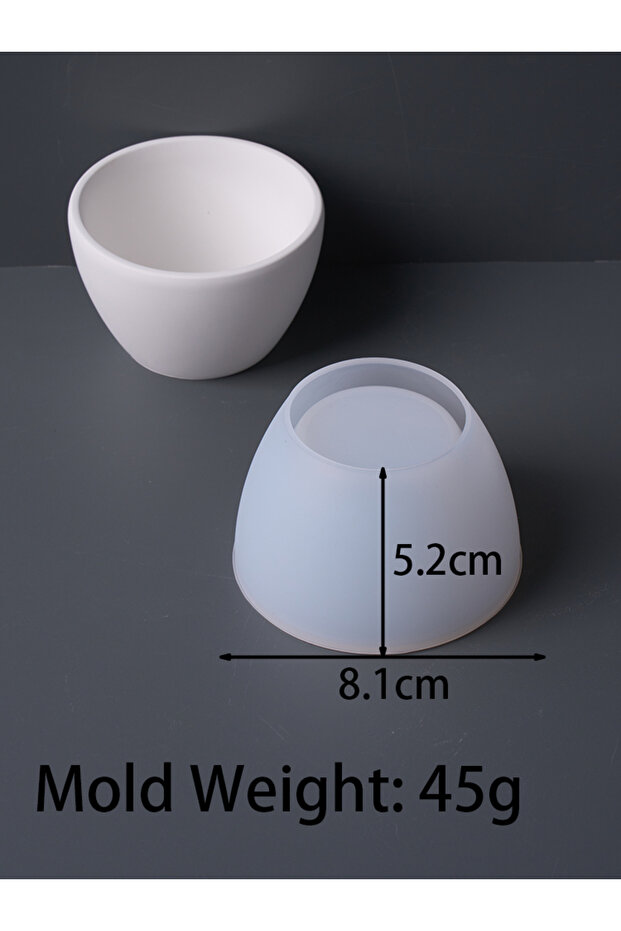 small DIY Conical Storage Bowl Aromatherapy Candle Flower Pot Mold Fragrance Stone Tray Making Mold