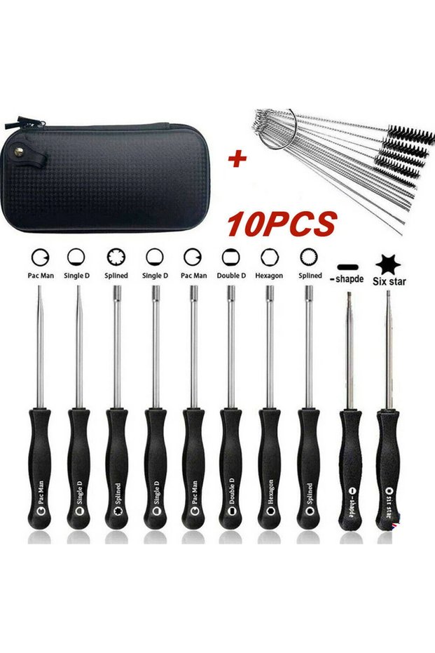 25pcs 25Pcs Screwdriver Splined & Brush Kit Chainsaw Carb Carburetor Adjusting Fix Tool for Engine T