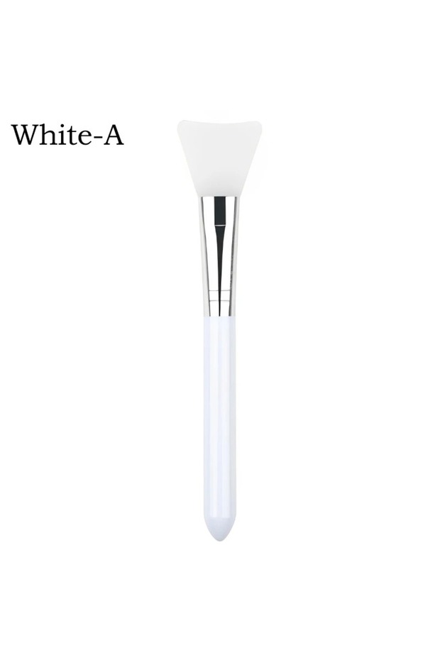 A-White 1/4Pcs Silicone Face Mask Brush Set Soft Flexible Facial Mud Mask Applicator Reusable Maskin