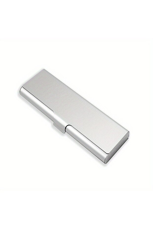 Silver 1 PC Metal Aluminum Pencil Case Costom Logo Student Stationery Box Pen Box Pencil Case Gift B