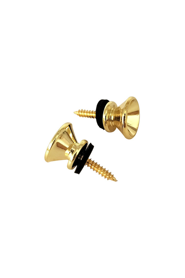 Gold 2pcs 2pcs/lot Metal Guitar Button Electric Bass Strap Locking Pegs Metal End Ukulele Buckle Loc