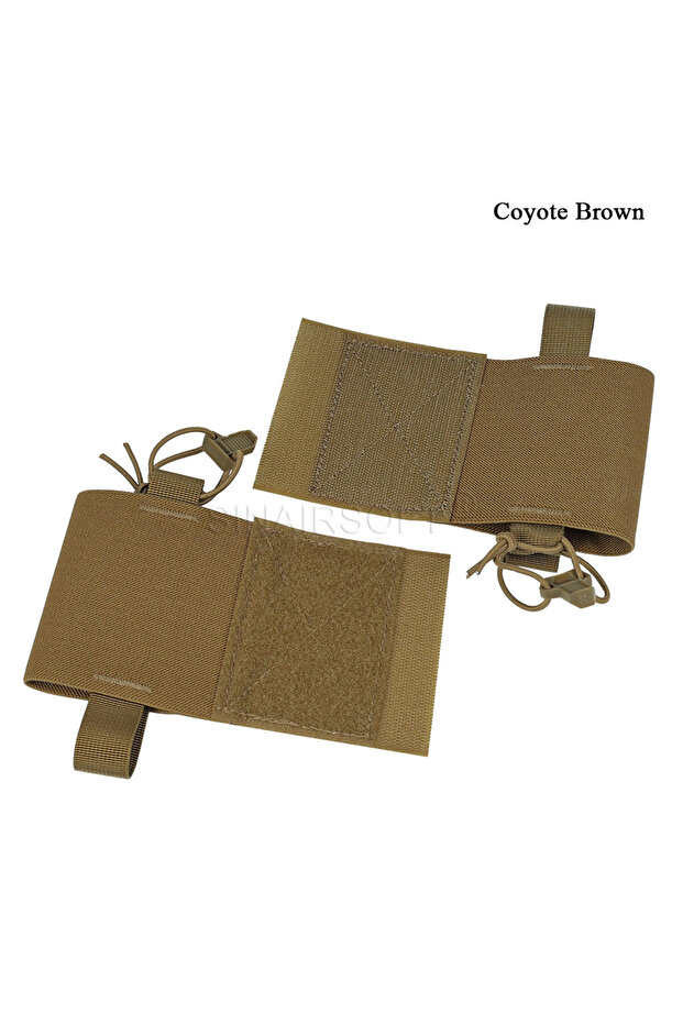 Coyote Brown Tactical Elastic MBITR Radio Holder Wingman Pouch AR M4 5.56 Magazine Storage Shock Cor