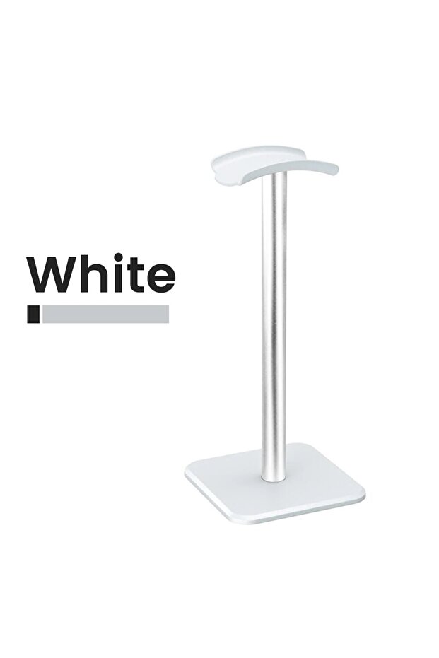 White Universal Headphone Stand Aluminuim Alloy Headset Holder for Gaming Earphone Desktop Headphone