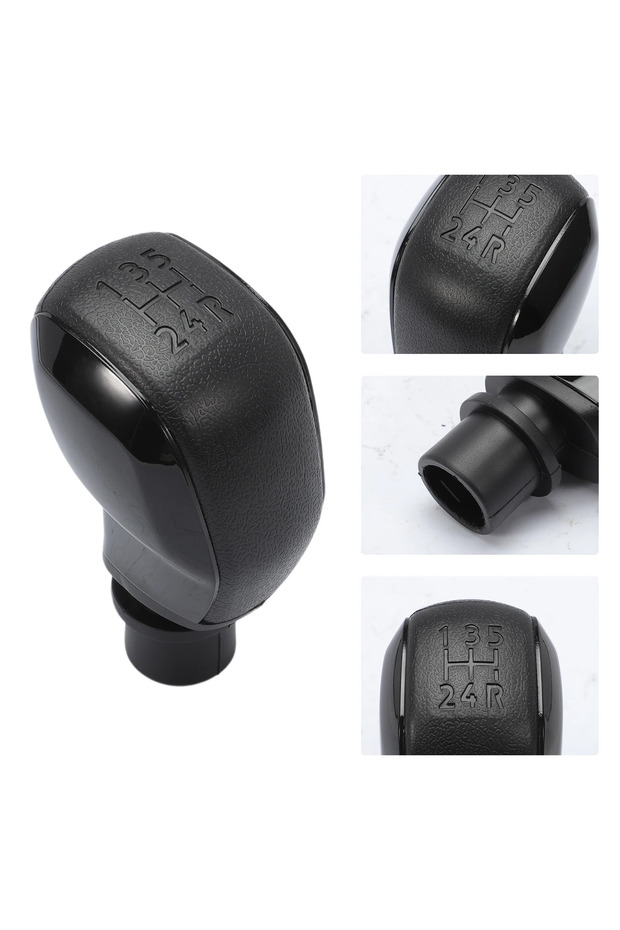 Black Gear Lever Knob Compatible with Peugeot 208 308 508 2008 3008 Citroen C2 C3 C4 C5 Jumpy 5 Spee