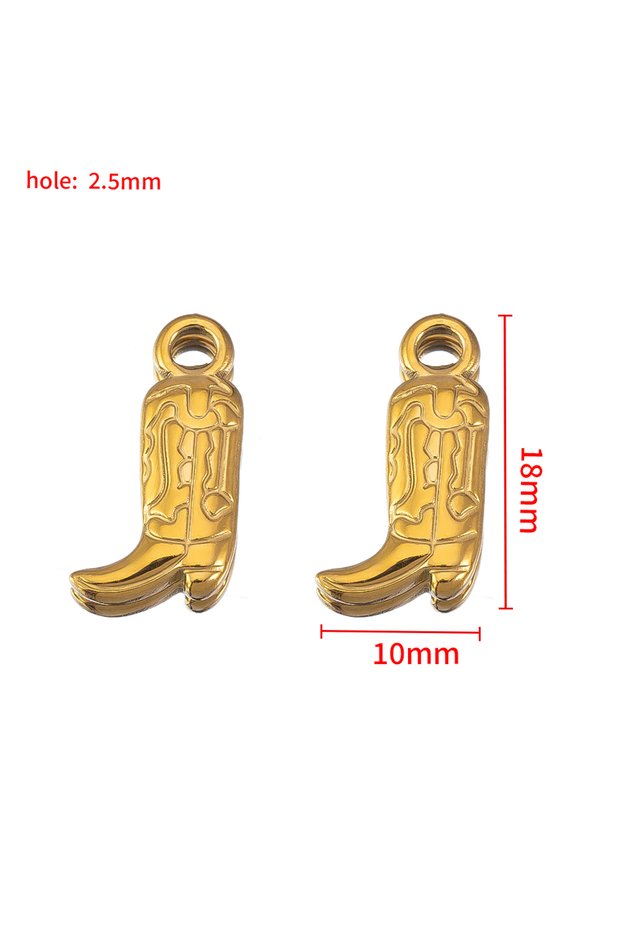 5pcs 7 5pcs Stainless Steel Gold Color PVD Plated Boots Charms Pendant for DIY Necklace Bracelet Ear