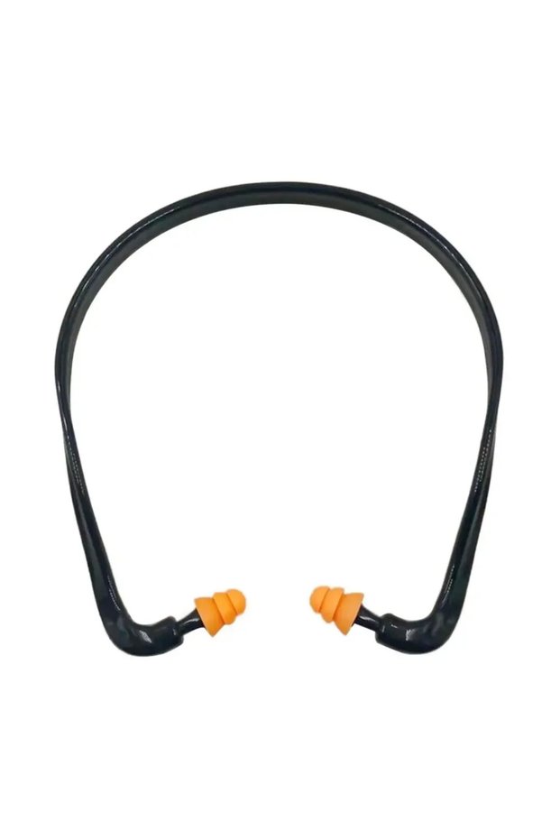 orange Soft Silicone Head-mounted Earplugs Protector Blue Black Orange Anti-Noise Earmuff Swimming S