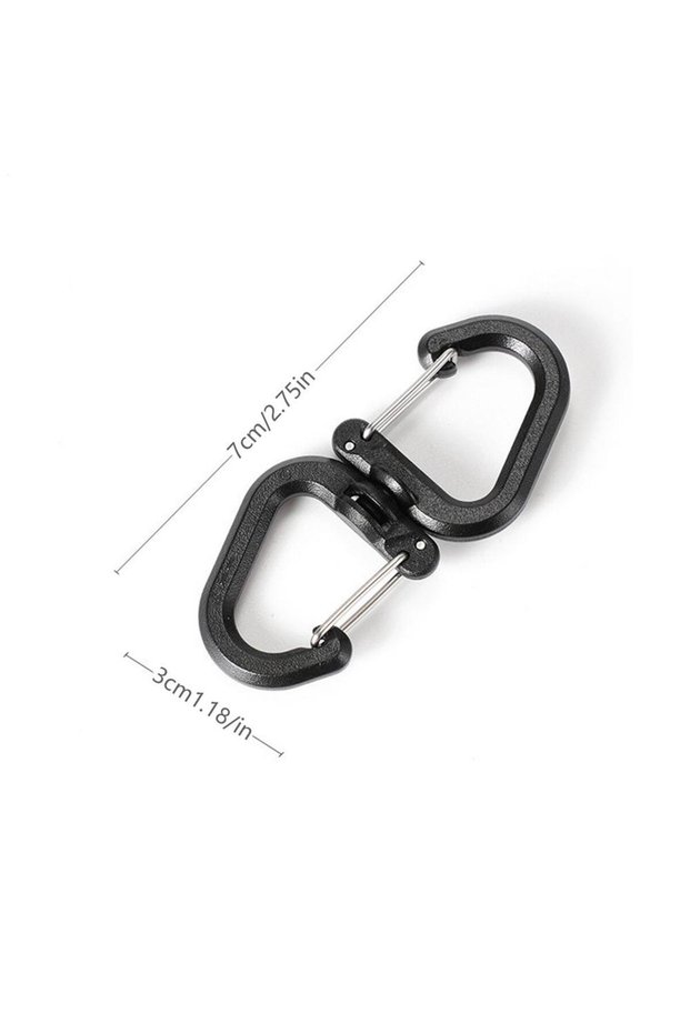 L Double Clip Carabiner Outdoor Hook Clip Multi-Use Outdoor S Chain Hooks Portable Backpack Locking