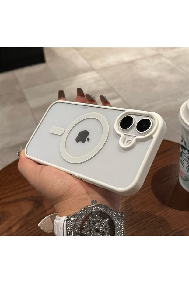 For iPhone 16 WHITE Luxury for Magsafe Transparent Case For iPhone 17 16 15 14 13 12 11 Pro Max 16 P