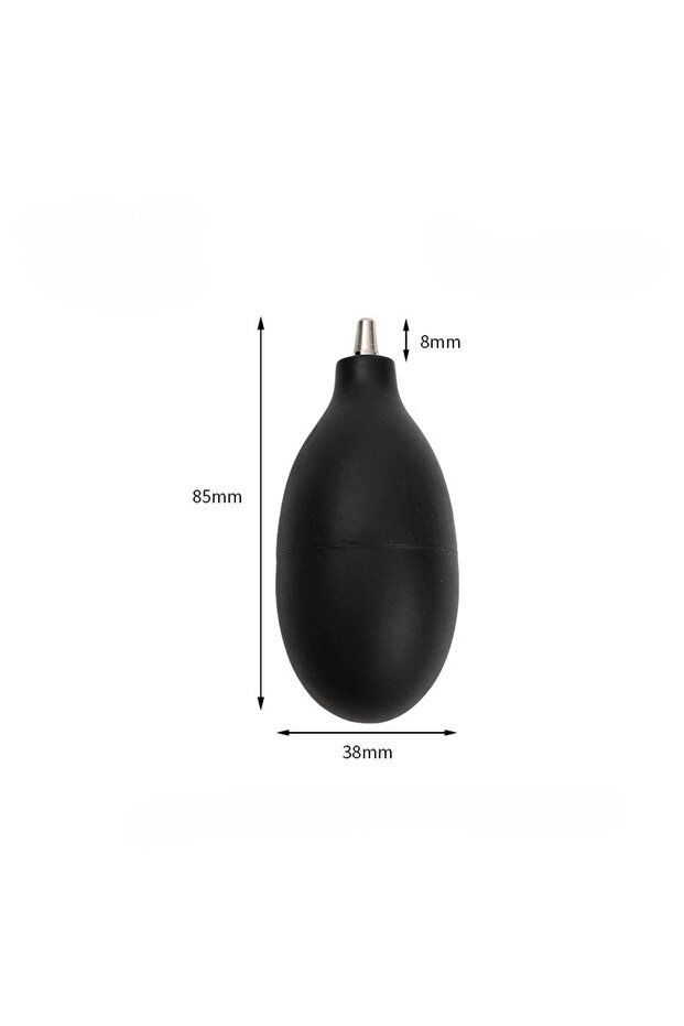 Black Mini Air Dust Blower, Rubber Ball Pump Cleaner Circuits Clean Tool with Metal Nozzle for Cell