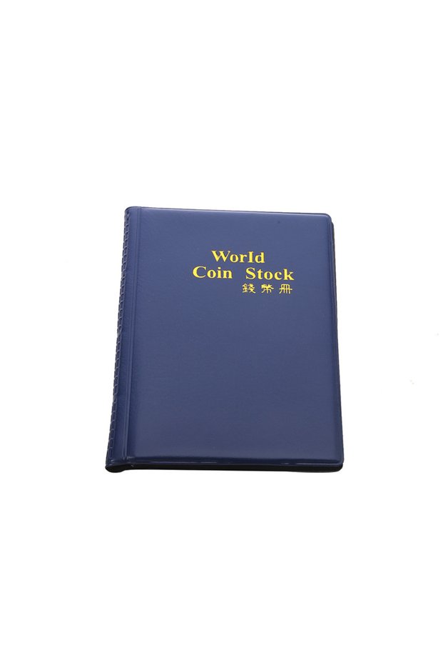 B-Blue 120 Coins 480 Coin Collectible Organizer Memorial Album Collector's Book Convenient Storage D