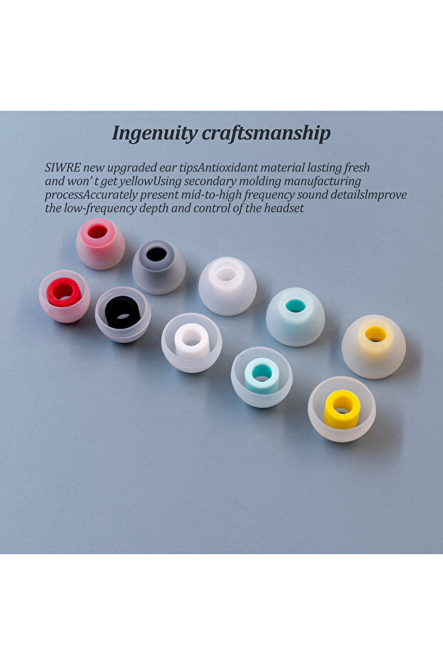 5 pairs SIWRE 07 Silicone Eartips For Earphone Earbuds Noise Lsolating Upgrade Tips For Kz MOONDROP