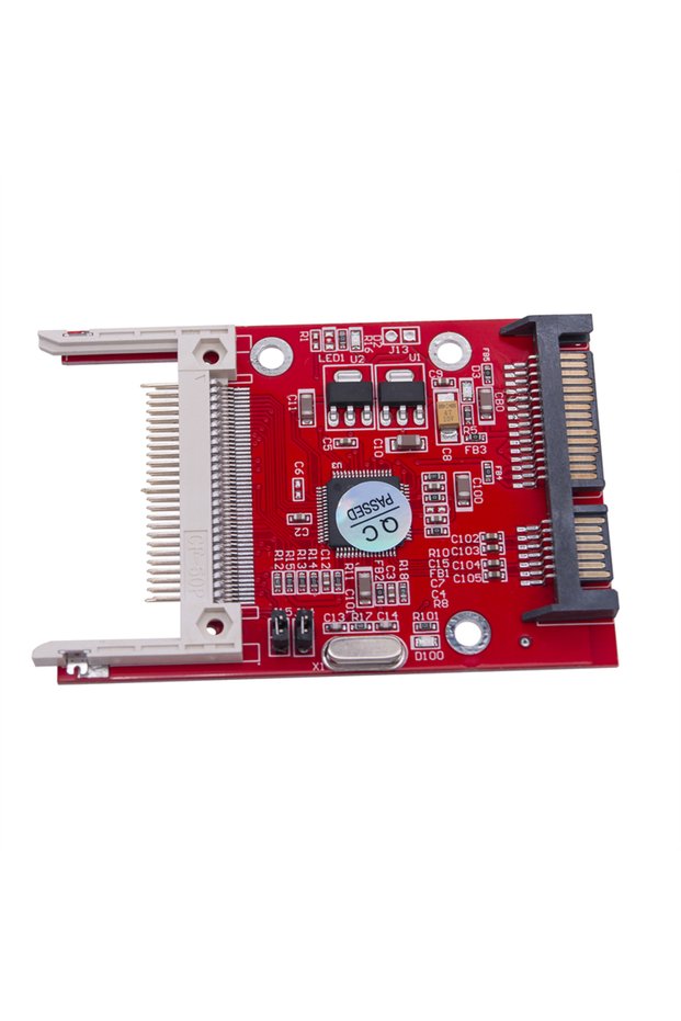 Red CF Card to SATA Adapter Compact Flash Memory Card Type I II to 2.5inch Serial ATA HDD Hard Disk