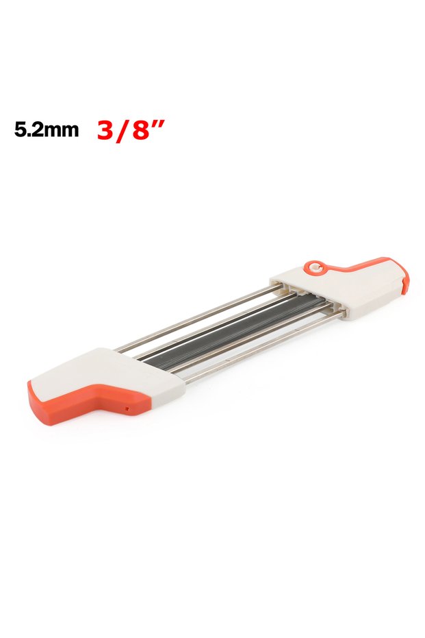 5.2MM Areyourshop 4mm / 4.8mm / 5.2mm /5.5mm 2 IN 1 Easy Chainsaw File Chain Sharpener Whetstone Kit