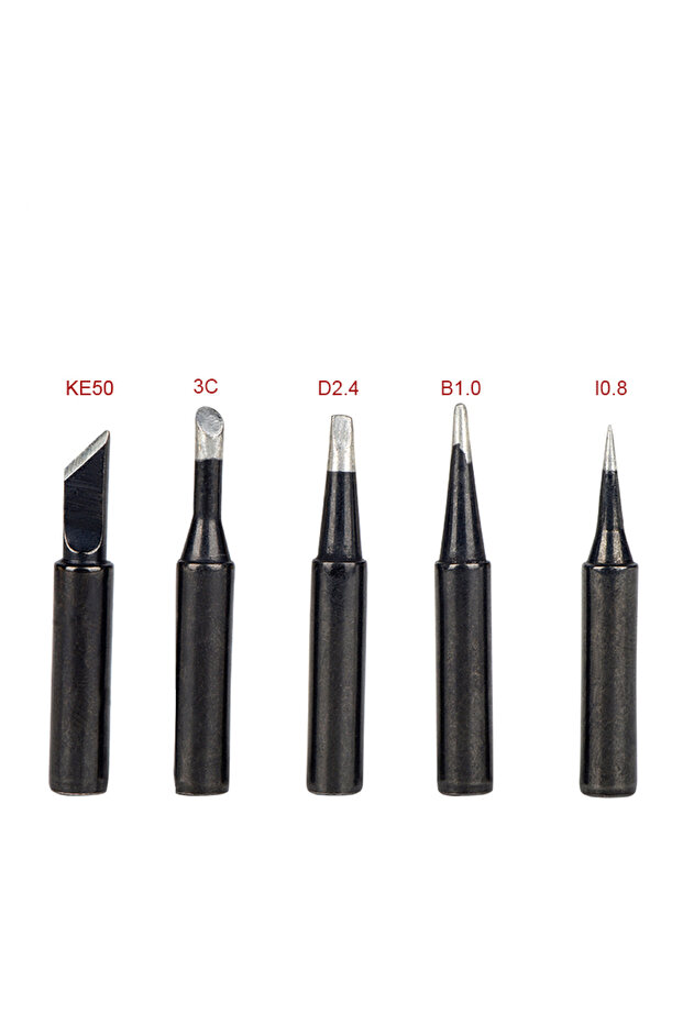 Black JCD 5PCS/Lot Soldering Iron Tips KE50 3C D2.4 B1.0 I0.8 900M Silver Black Copper Electric Sold