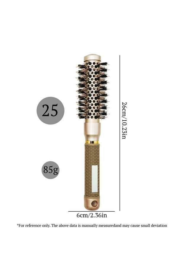 LG07-25-2 Aluminum Tube Round Barrel Hair Curling Brush Anti Static Round Rolling Brush Pro Barber H