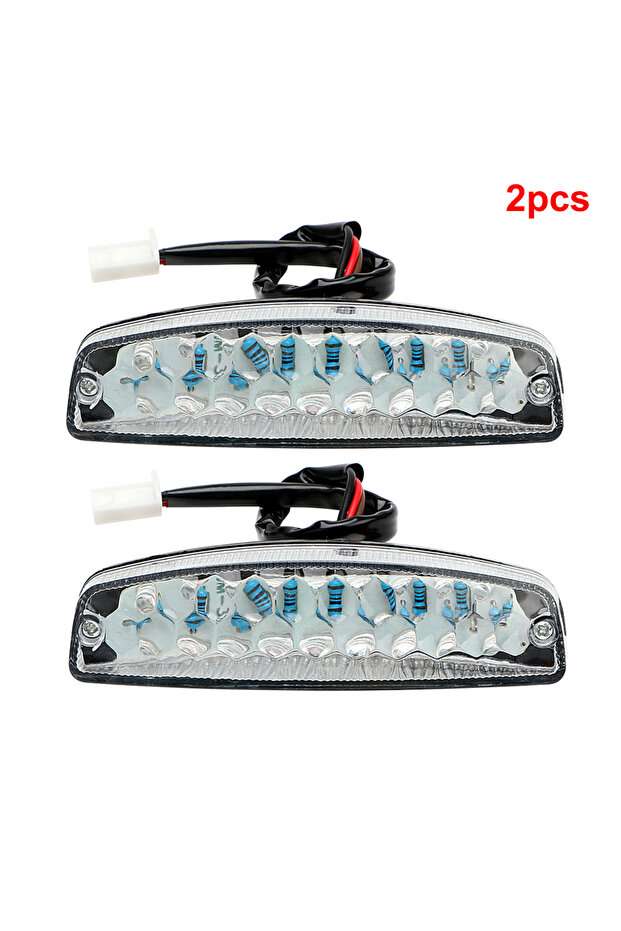 2pcs LEEPEE Moto Tail Brake Lights LED Rear Lights Cafe Racer Indicator Lamp Motorcycle Taillights 1