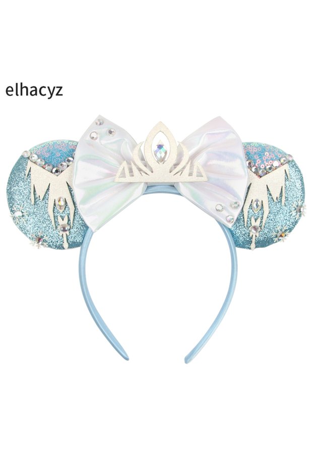 MQ162-16 Mickey Cartoon Olaf Headbands for Kids Cute Snowman Ears Hair Accessories Women Elsa Frozen