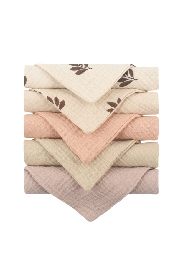 New-3 5PCS Soft Absorbent Gauze Cotton Baby Towels Wipe Face Cloths Towel Face Handkerchief Baby Bat