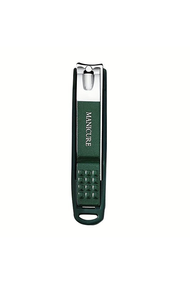 Green Stainless Steel Nail Clippers Manicure Tools Large Opening Nail Trimmer Anti Splash Design Sha