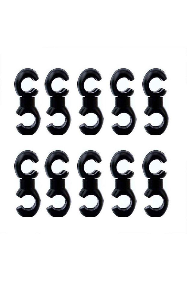 Black 10pcs Rotatable MTB Brake Cable Clips Bicycle Shift Gear Cable Buckles Guide Line Clips For Sm