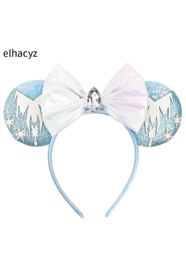MQ162-14 Mickey Cartoon Olaf Headbands for Kids Cute Snowman Ears Hair Accessories Women Elsa Frozen