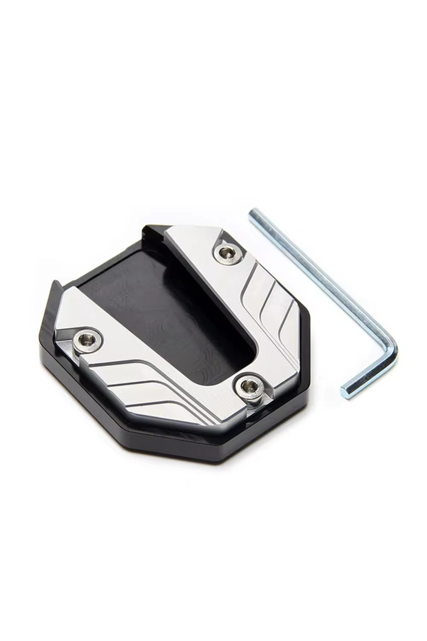 Silvery Scooter Motorbike Accessories Extension Foot Pad Support Plate Aluminum Alloy Motorcycle Bik