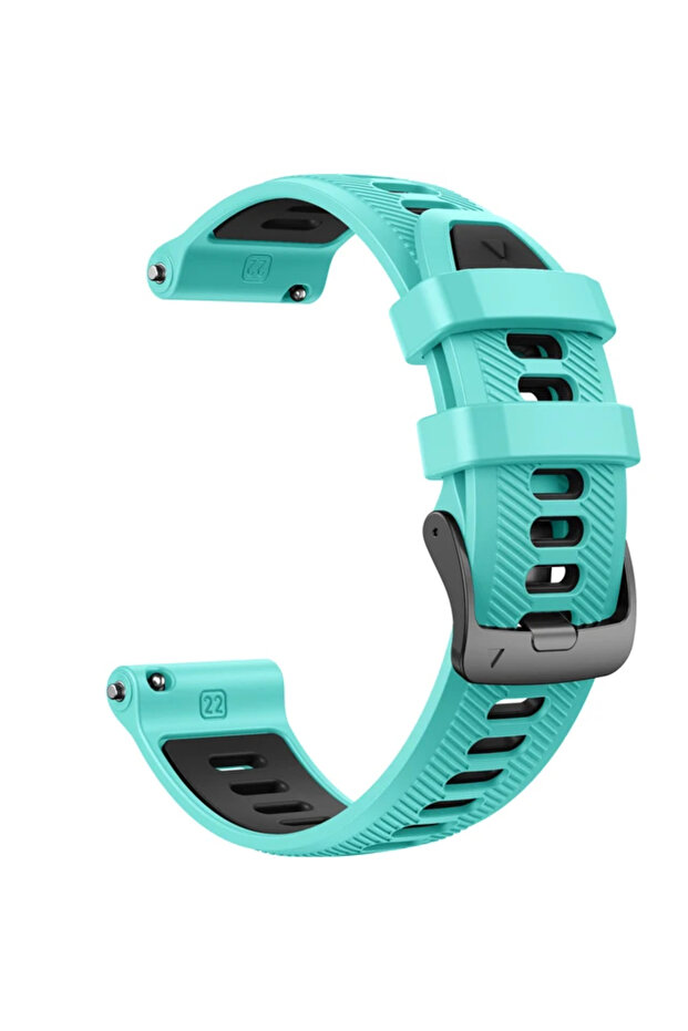 22mm Teal green black 22mm Garmin Official Silicone Band Easy Fit Strap For Forerunner 955/945 Origi