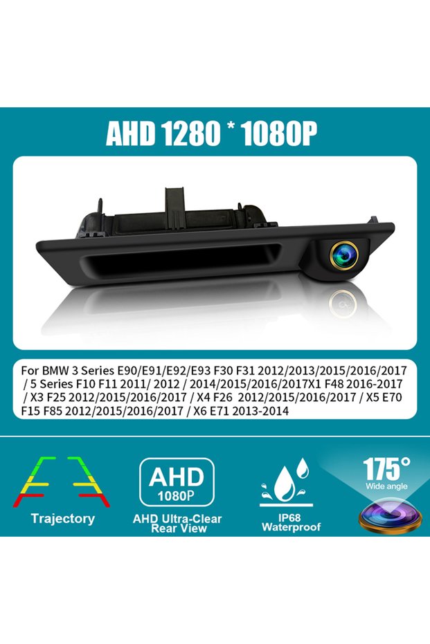 AHD1080P-175Deg 170° AHD 1080P Car Rear View Camera For BMW 3 5 Series F30 F31 F34 F10 F11 F07 F25 F