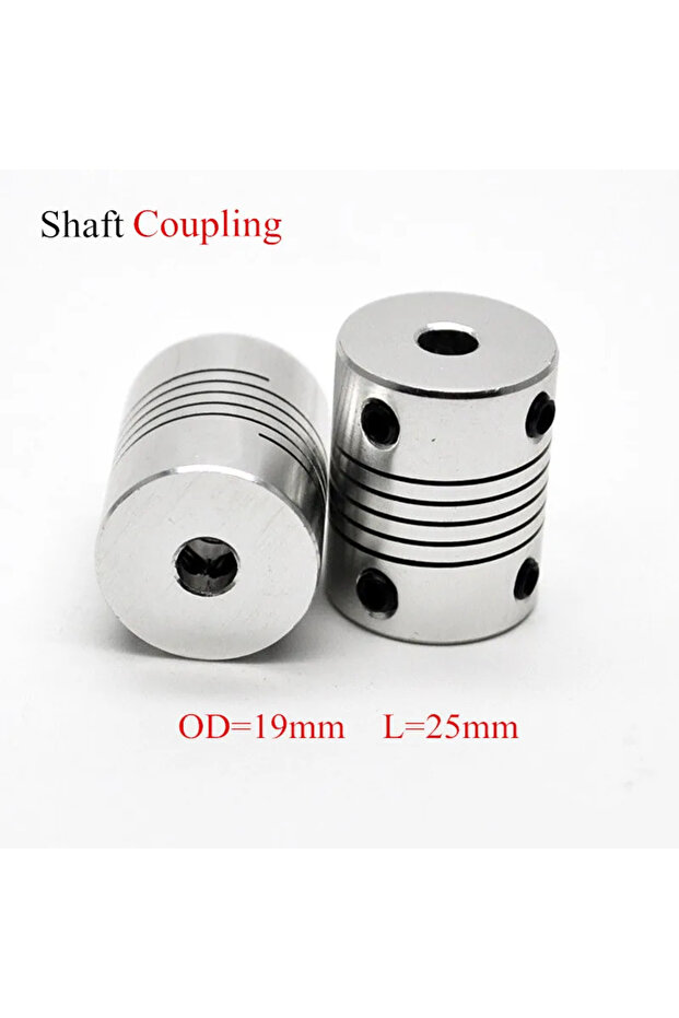 5X8 Aluminium Flexible Jaw Shaft Coupling 3 4 5 6 8 6.35mm 8mm 10mm D19xL25 CNC Stepper Motor Couple