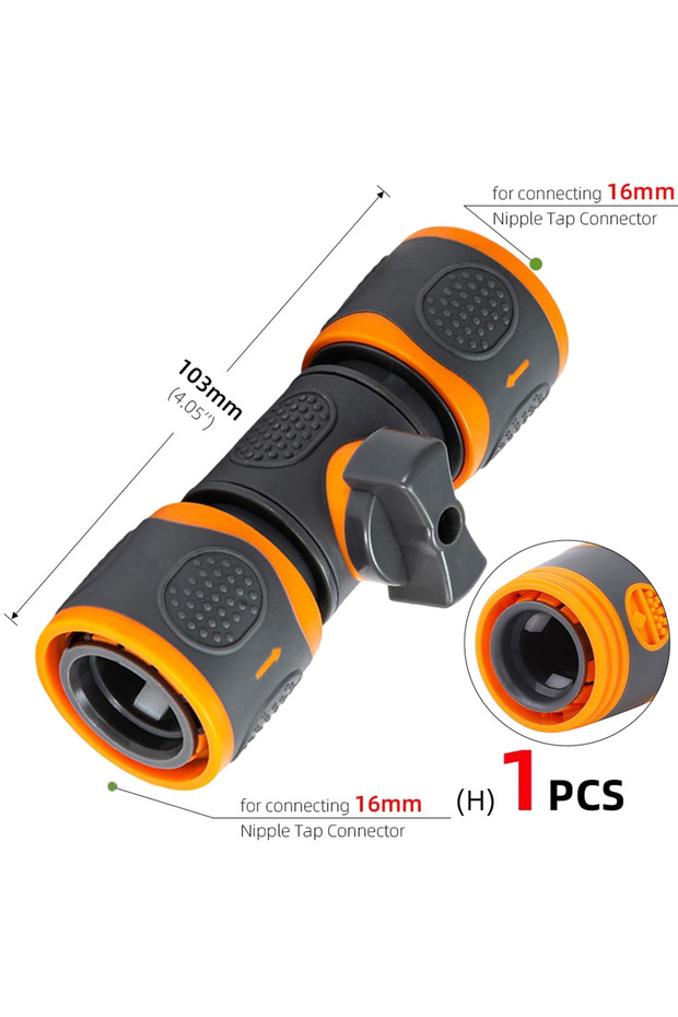 Hx1pcs 1/4 3/8'' 1/2'' 3/4'' Hose Quick Connecter Plastic Coupling Adapter Pipe Tubing Irrigation..