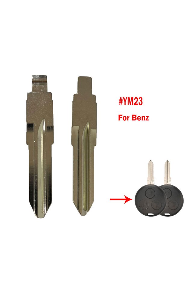 10PCS YM23 Uncut Flip KD Key Blank Keydiy Xhorse JMD Key Blade for Mercedes-Benz Smart 1998-2006 For