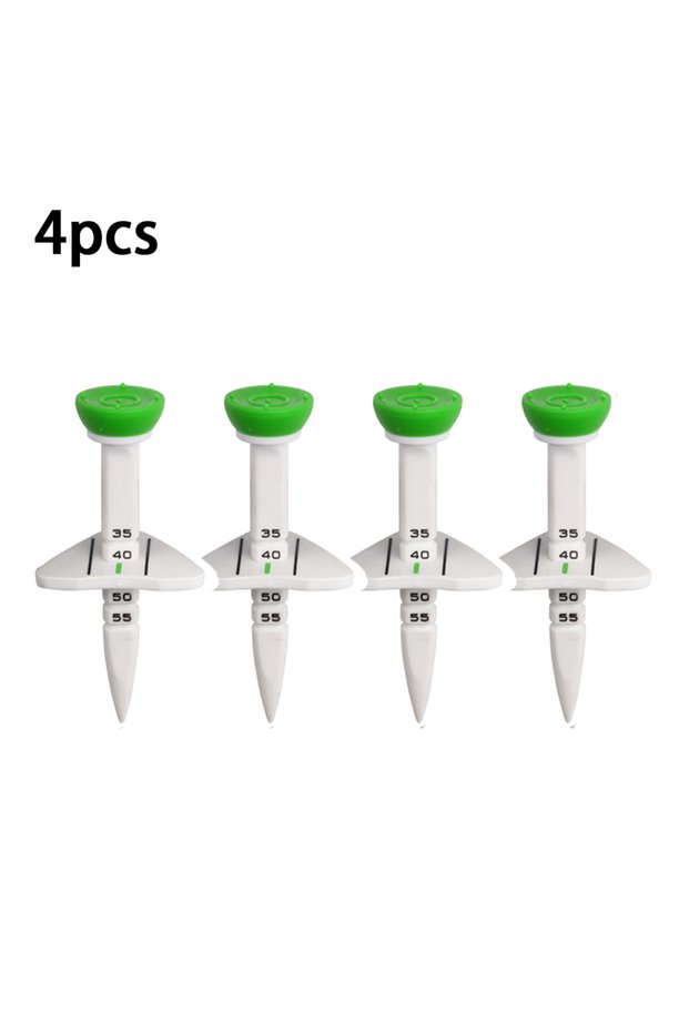 green 4 Pcs 33-55mm Adjustable-height Golf Tee Training Accessories