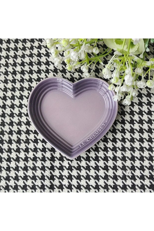 4.72inch PURPLE Ceramic Cat Bowl Extra Heart-Shaped Wide Anti Vomiting Stress Free Design12cm Durabl