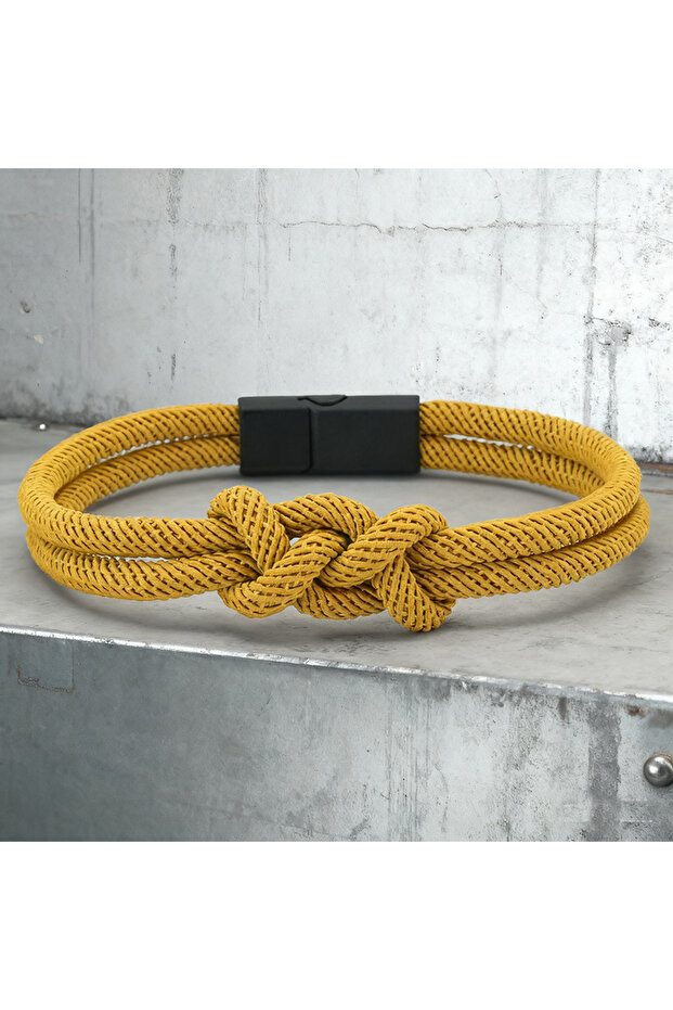 dark yellow New Unique Handmade Men Bracelet 6 Colors Available A Grade 4mm String Wish Fabric Wrap