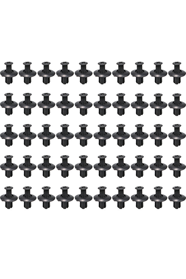 50Pcs 8mm Plastic Rivets Fasteners Screw Car Bumper Fender Black Rivet Car Fastener Clips for Toyota