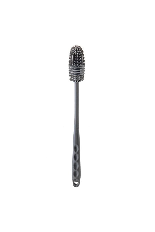 Grey Long Handle Silicone Bottle Brush Cleaning Brush Kitchen Cleaning Cup Brush Thermos Glass Brush