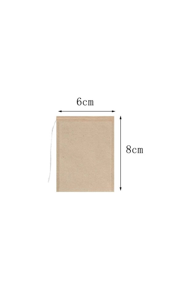 100pcs 6x8cm 100Pcs Teabags with Drawstring Filter Empty Tea Bags for Coffee Bean Leaf Tea Powder He