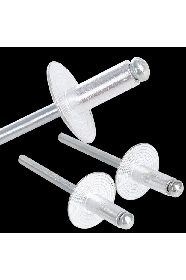 165pcs 165pcs Aluminum Large Flange Blind Rivets, Pop Blind Rivets, 3/16x1/2 Inch, Pop Rivets, Blind