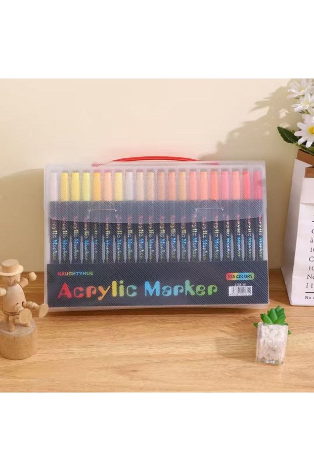 120 Colors Professional Art Use 48-Color Acrylic Paint Markers, Dual-Tip Fine and Brush Tip Pens, Su