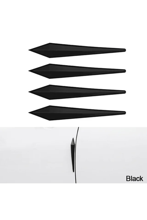 4x black NEW 4pcs Car Antis-scratch Door Protective Sticker Body Bumper Anti-collision Protection Re