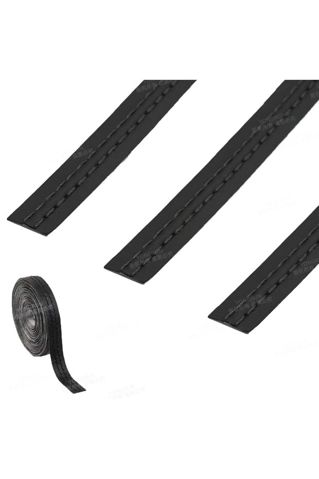 200cm Black 2m/8m Car Self-adhesive Moulding Trim Car Interior Dashboard Leather Decoration Line DIY