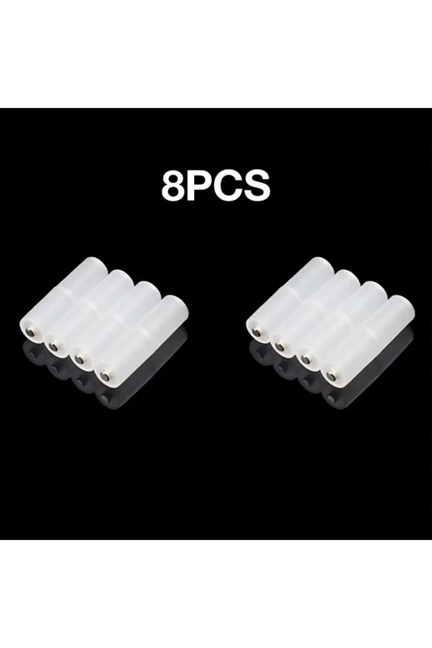 8pcs 2/4/8PCS AAA to AA Size Cell Battery Converter Adaptor Holder Case Switcher Portable Translucen